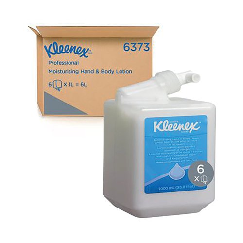 Kleenex Moisturising Hand And Body Lotion 1 Litre White Pack Of 6 6373