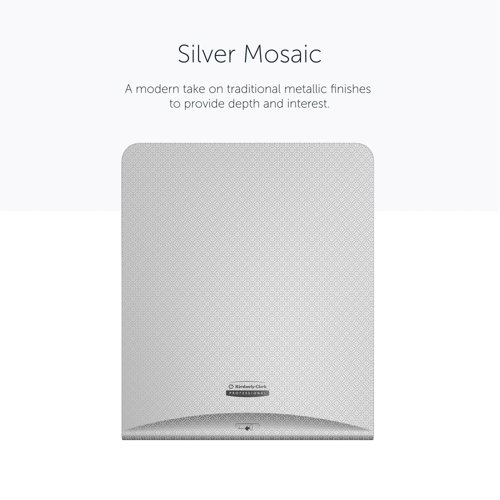 Kimberly Clark ICON Faceplate For Automatic Rolled Hand Towel Dispenser Silver Mosaic 58760