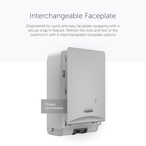 Kimberly Clark ICON Faceplate For Auto Soap and Sanitiser Dispenser Silver Mosaic 58764