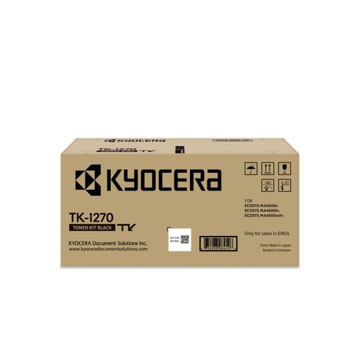 Kyocera TK-1270 Toner Cartridge Black 1T0C140NL0