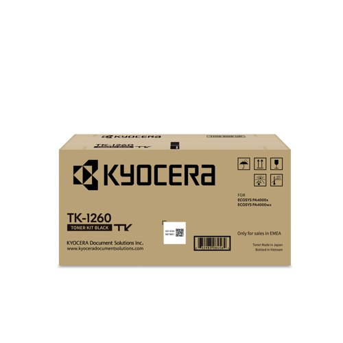 Kyocera TK-1260 Toner Cartridge Black 1T0C150NL0