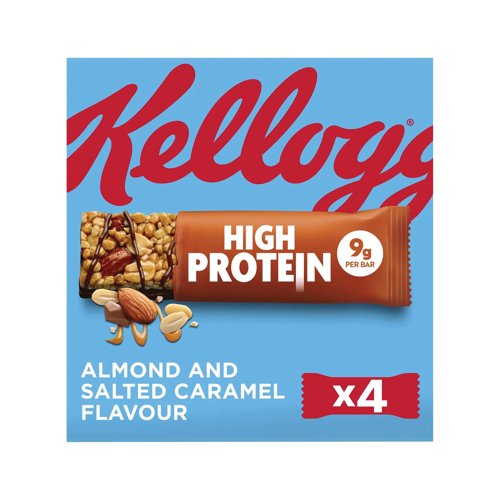 Kelloggs High Protein Almond and Salted Caramel Flavour Snack Bars 35g (Pack of 16) 7100784000