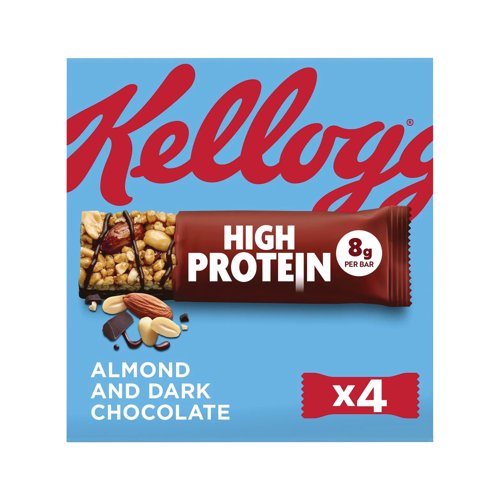 Kelloggs High Protein Almond and Dark Chocolate Snack Bars 35g (Pack of 16) 7100787000