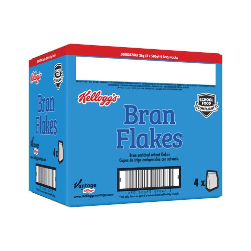 Kelloggs Bran Flakes Bag 500g Pack Of 4 5147847000