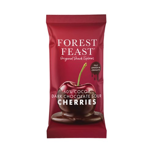 Forest Feast Belgian Dark Chocolate Sour Cherries Impulse40g (Pack of 12) 06020