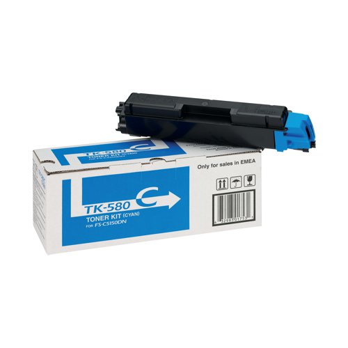 Kyocera TK-580C Toner Cartridge Cyan 1T02KTCNL0