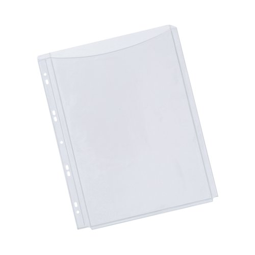 KF00138 | This Q-Connect full cover expanding pocket is made of durable 180 micron PVC to protect your A4 documents. The pocket expands up to 20mm for extra document capacity, which is ideal for projects or presentations. The multi-punched side strip allows for easy and secure filing in standard lever arch files and ring binders. This pack contains 5 pockets.