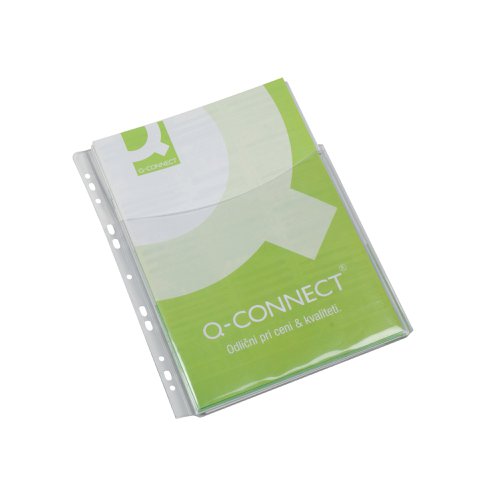 Q-Connect Expanding Punched Pocket 3/4 Length Front A4 (Pack of 5) KF00139