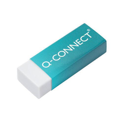 KF00236 | This premium quality sleeved Q-Connect plastic eraser erases graphite from paper without tearing or smudging for smooth and simple correction. Ideal for schools, offices and the home, each eraser measures W60 x D22 x H11mm. This bulk pack contains 20 erasers.