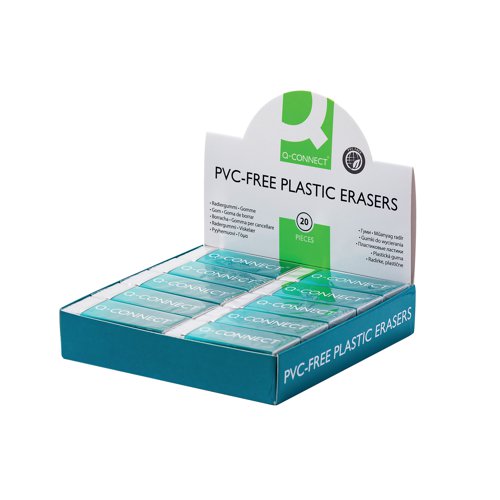 Q-Connect Plastic Eraser White (20 Pack) KF00236