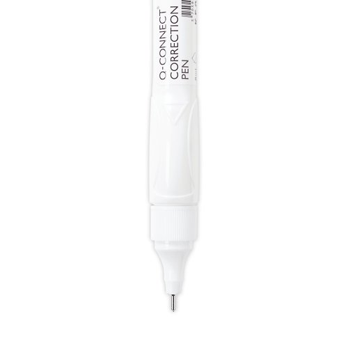 KF00271 | This Q-Connect Correction Pen features an autoseal fine metal tip for easy application, with a squeezable body for precise control. The fast drying fluid provides a smooth, even surface for quick, efficient correction. Each pen contains 8ml of correctional fluid. This pack contains 10 pens.