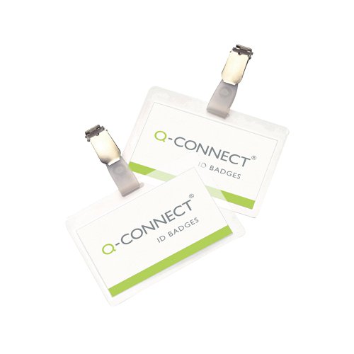 Q-Connect Hot Laminating ID Badge with Clip (Pack of 25) KF00302 | KF00302 | VOW