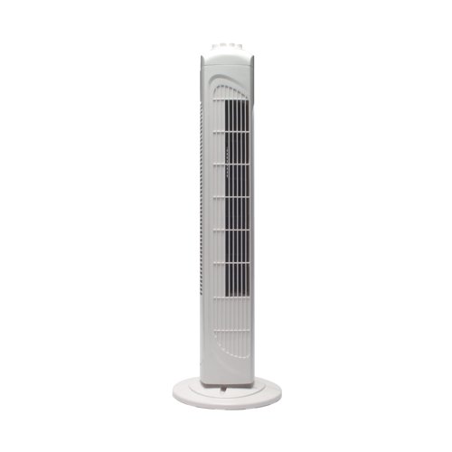 KF00407 | The tower fan is ideal for large offices or home use. It will keep you cool during when the weather is warm. The adjustable settings on this high quality fan are perfect for finding the right temperature. The tower design of this product is perfect for cooling a large area of space, providing more range than a normal desk fan would. The fan stands 30 inches tall.