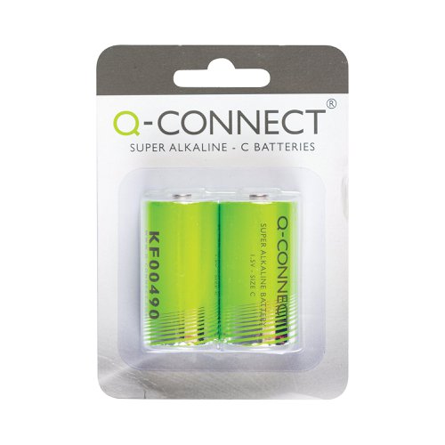 KF00490 | Q-Connect C Batteries are the ideal power source for your home or office. Suitable for general use but with a high performance, these batteries allow you to power your devices consistently and reliably. Subject to Q-Connect's high standards of manufacture, these alkaline batteries have no added mercury content for your safety. The most economical product possible for your battery needs. Q-Connect offer high quality office supplies designed to give your business an effective solution to all your stationery needs.