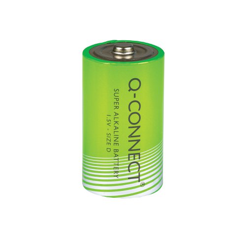 KF00491 | Q-Connect D Batteries are the ideal power source for your home or office. Suitable for general use but with a high performance, these batteries power your devices with reliability and consistancy. Subject to Q-Connect's high standards of manufacture, these alkaline batteries have no added mercury content for your safety. The most economical product possible for your battery needs. Q-Connect offer high quality office supplies designed to give your business an effective solution to all your stationery needs.