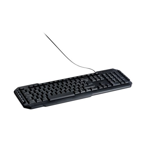 Q-Connect Ergonomic Wired Keyboard Black KF00779 | VOW