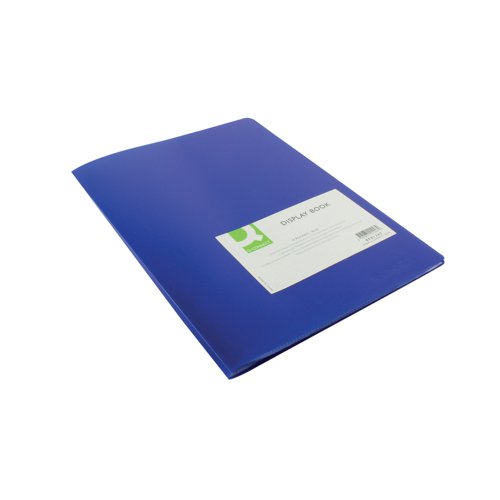 Q-Connect Polypropylene Display Book 10 Pocket Blue KF01247 Display Books KF01247