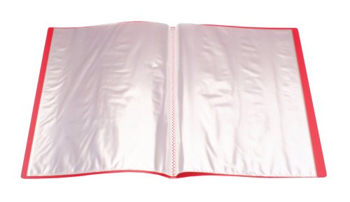 Q-Connect Polypropylene Display Book 20 Pocket Red KF01250