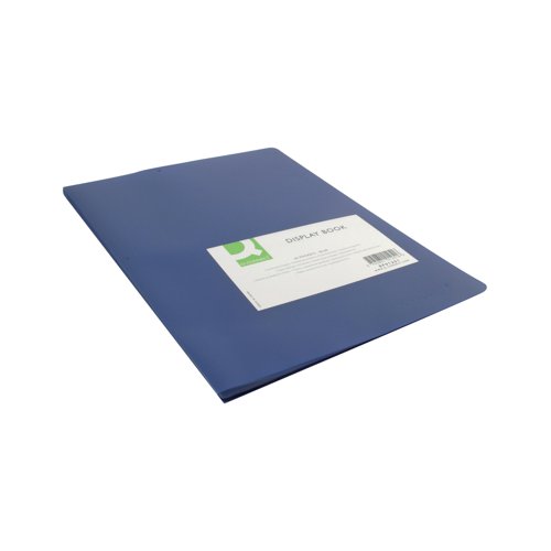 Q-Connect Polypropylene Display Book 20 Pocket Blue KF01251 Display Books KF01251