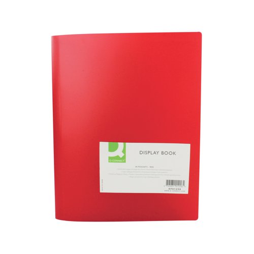 Q-Connect Polypropylene Display Book 40 Pocket Red KF01258 | VOW