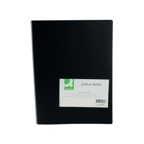 Q-Connect Polypropylene Display Book 40 Pocket Black KF01260 | KF01260 | VOW