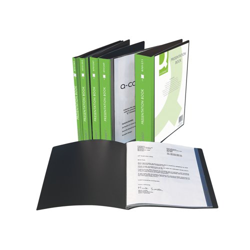 Q-Connect Presentation Display Book 10 Pocket A4 Black KF01263 | VOW