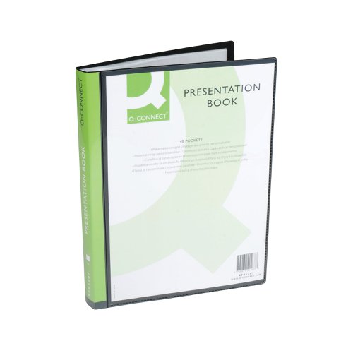 Q-Connect Presentation Display Book 40 Pocket A4 Black KF01267 | KF01267 | VOW