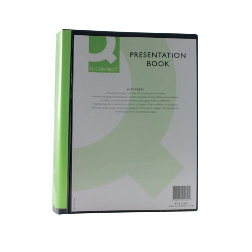 Q-Connect Presentation Display Book 60 Pocket A4 Black KF01269 | VOW