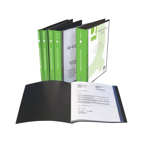 Q-Connect Presentation Display Book 100 Pocket A4 Black KF01271 | VOW