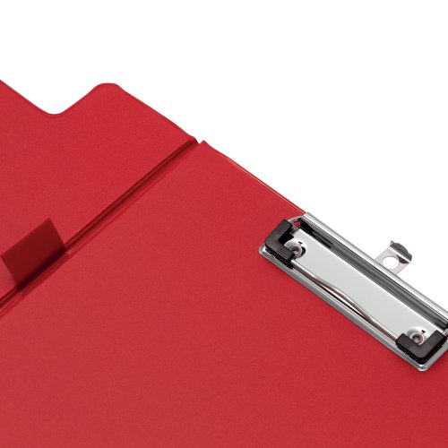 Q-Connect PVC Foldover Clipboard Foolscap Red KF01302