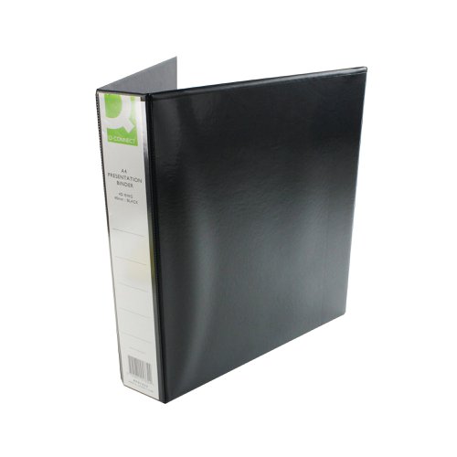 Q-Connect Presentation 40mm 4D Ring Binder A4 Black KF01332 Presentation Ring Binders KF01332