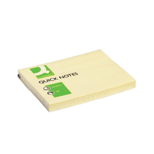 Q-Connect Quick Notes 76x102mm Yellow (Pack of 12) KF01410 Repositional Notes KF01410