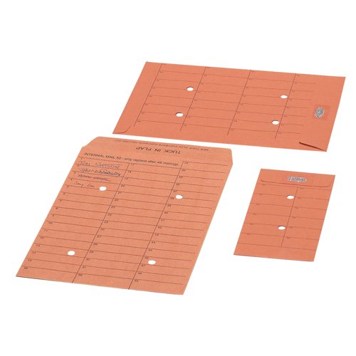 Q-Connect C4 Envelope Internal Mail Resealable 85gsm Orange (250 Pack) J00058 Internal Envelopes KF01411