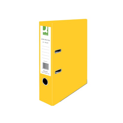 Q-Connect Lever Arch File Paperbacked A4 Yellow (10 Pack) KF01470