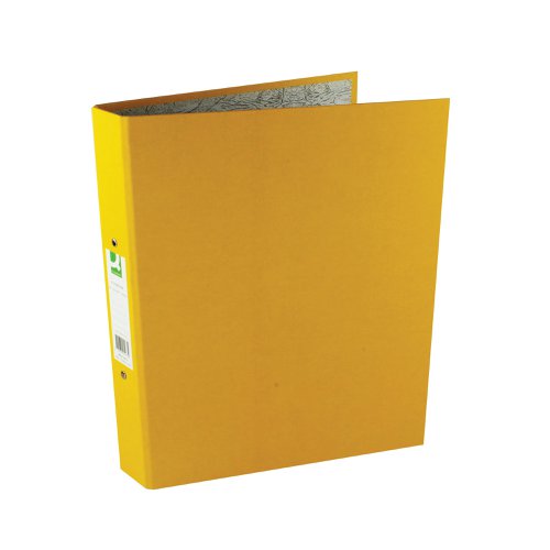 Q-Connect 2 Ring 25mm Paper Over Board Yellow A4 Binder (10 Pack) KF01473