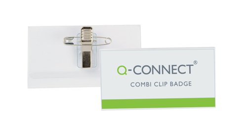 Q-Connect Combination Badge 40x75mm (Pack of 50) KF01568 | KF01568 | VOW