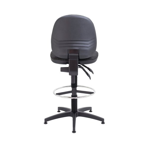 Arista Medium Back Draughtsman Chair 700x700x840-970mm Fixed Footrest Charcoal KF017031 | KF017031 | VOW