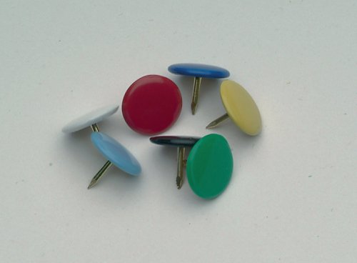 Q-Connect Drawing Pins Coloured (1200 Pack) KF02020Q