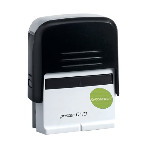 KF02112 | Create your own, customised self-inking stamp with this Q-Connect stamp voucher. Create up to 6 lines of text with an impression size of W57 x H20mm. Design your own stamp online with a choice of text and graphics. This self-inking stamp provides thousands of impressions before re-inking is required.