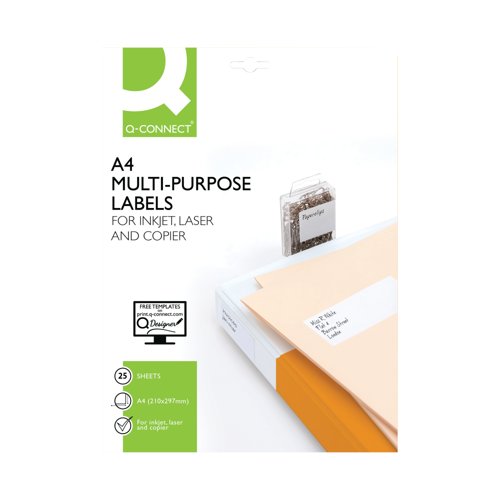 Q-Connect Name Badge Inserts 40x75mm 12 per Sheet Pack of 25 KF02288