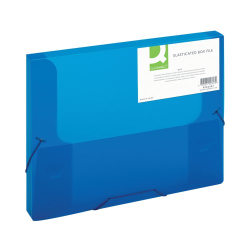 Q-Connect Elasticated Folder 25mm A4 Blue KF02307 | KF02307 | VOW