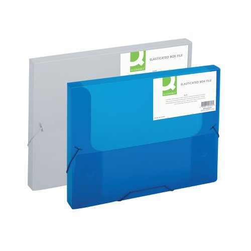 Q-Connect Elasticated Folder 25mm A4 Clear KF02310