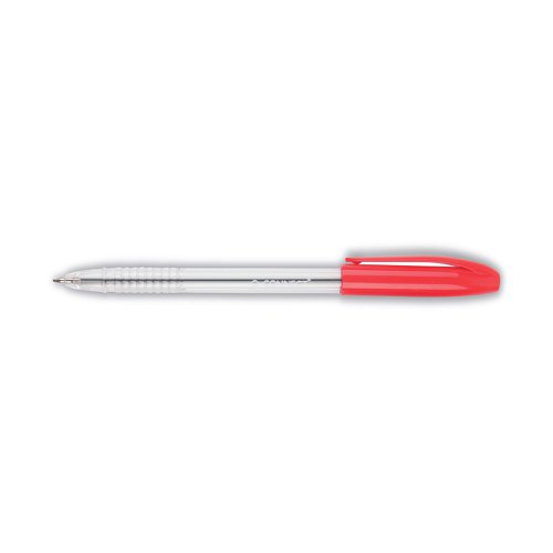 KF02459 | These Q-Connect Stick Ballpoint Pens feature a medium nib, which writes a a bold and clear 0.5mm line width. Ideal for everyday writing, this pack contains 20 pens with red ink.