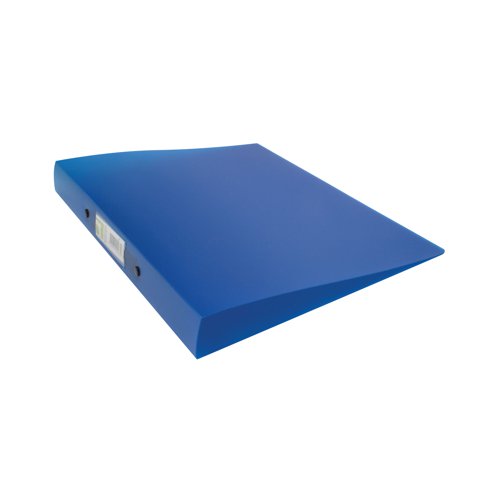 Q Connect 2 Ring Binder Frosted A4 Blue Frosted Polypropylene Covers With 25mm Capacity Kf02483