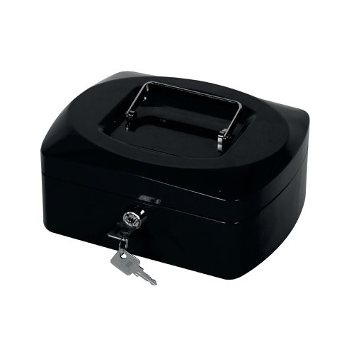 Q-Connect Cash Box 8 Inch Black KF02602 | VOW