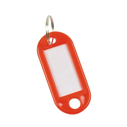 Q-Connect Key Fobs with 2 Punched Holes Red Pack of 100 KF02691