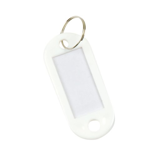 Q-Connect Key Fobs with 2 Punched Holes White Pack of 100 KF02695