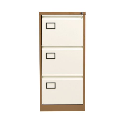 Store your files and documents safely and securely in this stylish, three drawer filing cabinet. Made from robust material and featuring an anti-tilt mechanism it offers sturdy support ideal for everyday use. Each drawer can be fully extended for ease of access and are mounted on smooth, rollerball runners that enable you to open and close them effortlessly. The cabinet can be locked offering ultimate security for your confidential papers.