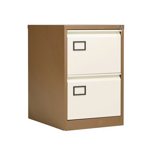 Store your files and documents safely and securely in this stylish, two drawer filing cabinet. Made from robust material and featuring an anti-tilt mechanism it offers sturdy support ideal for everyday use. Each drawer can be fully extended for ease of access and are mounted on smooth, rollerball runners that enable you to open and close them effortlessly. The cabinet can be locked offering ultimate security for your confidential papers.