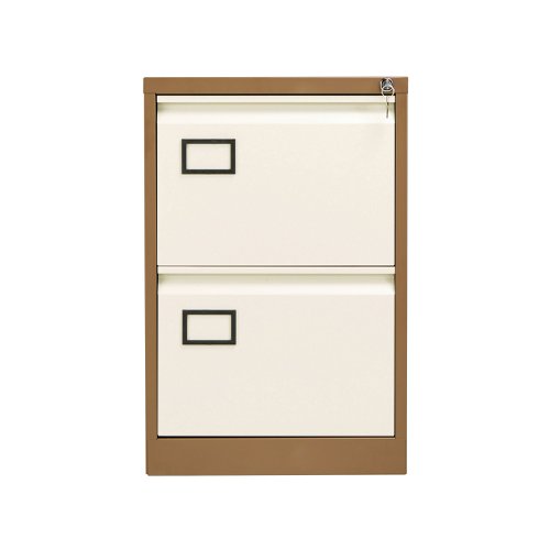 Store your files and documents safely and securely in this stylish, two drawer filing cabinet. Made from robust material and featuring an anti-tilt mechanism it offers sturdy support ideal for everyday use. Each drawer can be fully extended for ease of access and are mounted on smooth, rollerball runners that enable you to open and close them effortlessly. The cabinet can be locked offering ultimate security for your confidential papers.